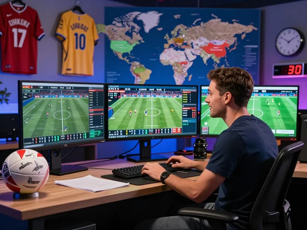 Sports analyst workspace showing thscrore.com live score analysis and match predictions.
