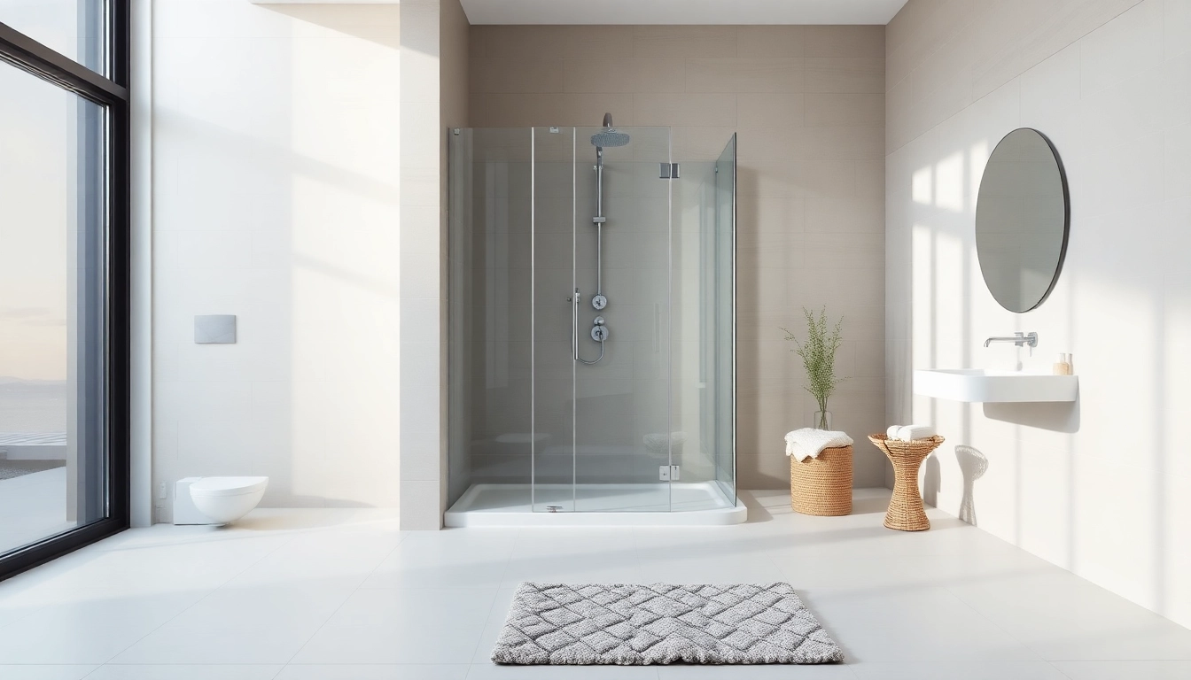 Präsentation der sonni Duschkabine 100x100 im modernen Badezimmer mit eleganten Details.