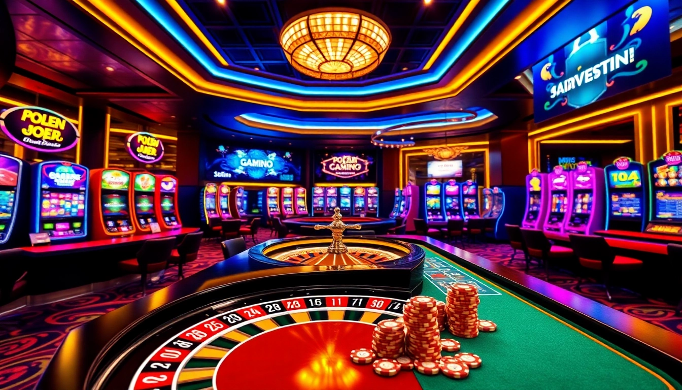 Experience the thrill of winning at S8.com, featuring a luxurious casino scene with roulette, poker, and slot machines.