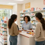 Freundliches Ambiente im Selliza Pharma Shop mit engagiertem Personal und bunten Gesundheitsprodukten